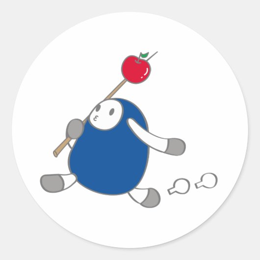 なまけたろうステッカー　こん RUNDER AUFKLEBER (Vorderseite)