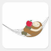 なまけたろうステッカー たろう QUADRATISCHER AUFKLEBER (Vorderseite)