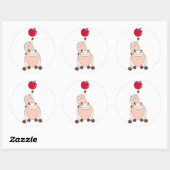 なまけたろうステッカー はな RUNDER AUFKLEBER (Blatt)