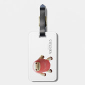 なまけたろう(ピンク)ラゲッジタグ GEPÄCKANHÄNGER (Rückseite vertikal)