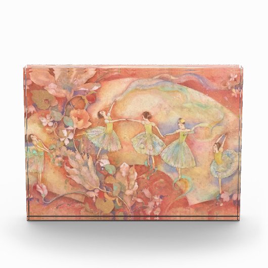 はい、承知いたしました。「虹の踊り」の作品をZazzleのフォトブロックとして販売するための、魅力的 Fotoblock (Vorderseite)