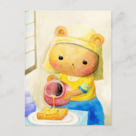 はちみつをそそぐくまさん FEIERTAGSPOSTKARTE