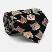 ひげ猫(Beard cat/gato barba) Krawatte (Gerollt)