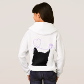 ひょっこり猫フーディー HOODIE (Schwarz voll)