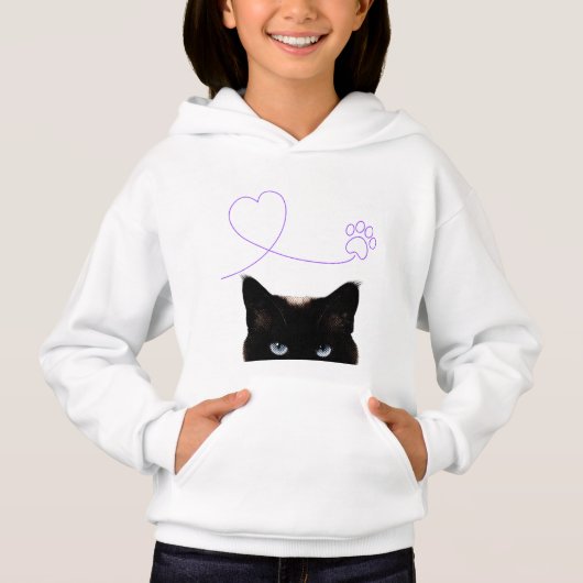 ひょっこり猫フーディー HOODIE (Vorderseite)
