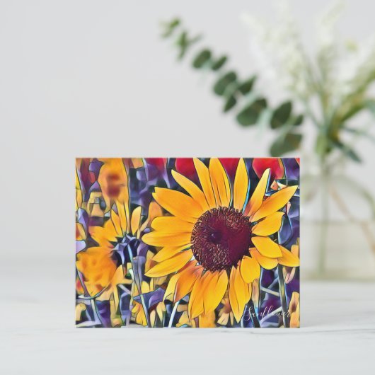 ひ ま わ り POSTKARTE (Stehend Vorderseite)