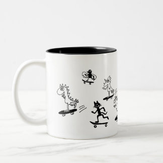 みんなでスケボー ZWEIFARBIGE TASSE