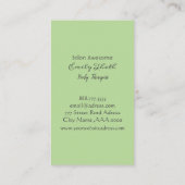 やわらかな色合いがイメージの VISITENKARTE (Rückseite)