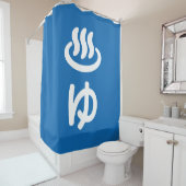 ♨ ゆ heißes Wasser - Sie | Japanisch Duschvorhang (Beispiel)