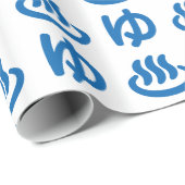 ♨ ゆ heißes Wasser - Sie | Japanisch Geschenkpapier (Rolleneckpunkt)