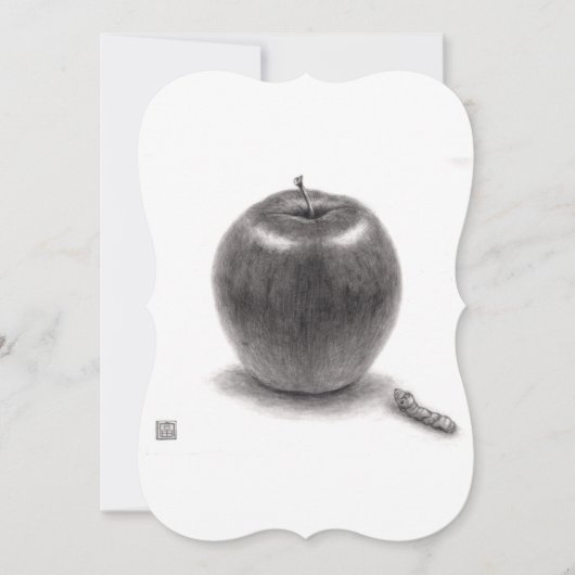 りんごとあおむし FEIERTAGSKARTE (Vorderseite)