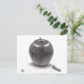 りんごとあおむし FEIERTAGSPOSTKARTE (Stehend Vorderseite)