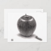 りんごとあおむし FEIERTAGSPOSTKARTE (Vorne/Hinten)