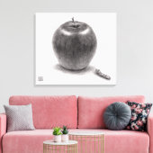 りんごとあおむし LEINWANDDRUCK (Insitu (Wohnzimmer))