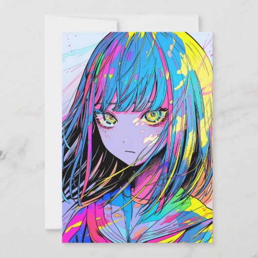 【アイコン画像】ダウンロードOK!カラフルJK|寿司娘 GenerativeAI Einladung (Vorderseite)