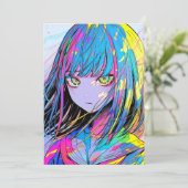 【アイコン画像】ダウンロードOK!カラフルJK|寿司娘 GenerativeAI Einladung (Stehend Vorderseite)