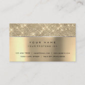 アイボリーの広い金ゴールドのダイヤモンドのストライプのグリッターVIP VISITENKARTE (Vorderseite)