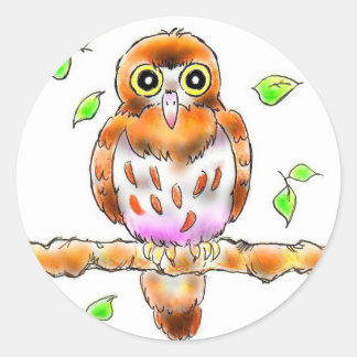 アオバズクちゃん RUNDER AUFKLEBER