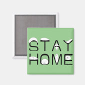 アザラシと一緒に家にいよう(STAY HOME WITH SEAL) MAGNET (Vorderseite/Rückseite)