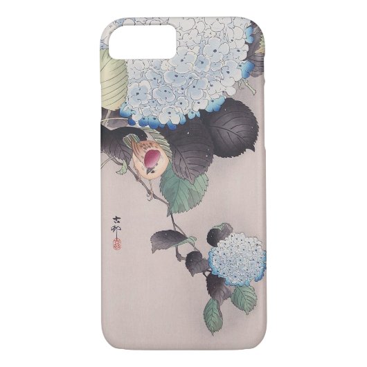 アジサイに雀, 小原古邨 Spatz auf Hydrangea, Ohara Koson Case-Mate iPhone Hülle (Rückseite)