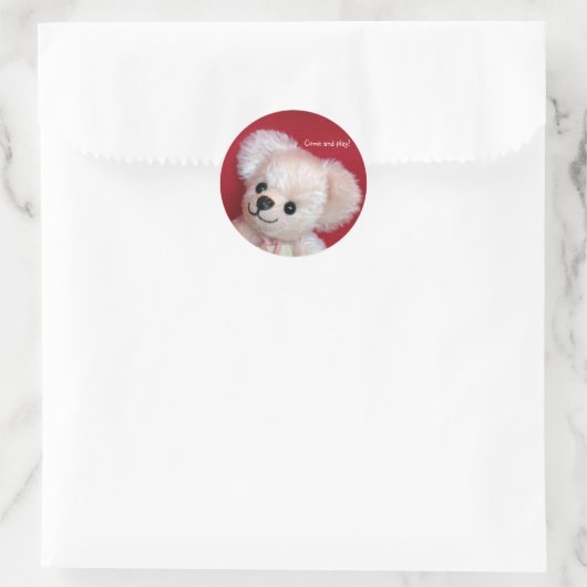 アトリエうえん オリジナルまるしーる(あか) RUNDER AUFKLEBER (Tasche)