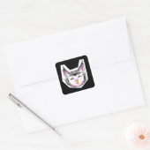 アフリカオオコノハズクちゃん QUADRATISCHER AUFKLEBER (Umschlag)