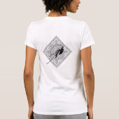 アラベスク文様にPeaceを添えて。白地 T-Shirt (Rückseite)