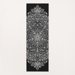 アラベスク文様08ブラックXグレー YOGAMATTE