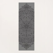 アラベスク文様08ブラックXグレー YOGAMATTE (Rückseite)