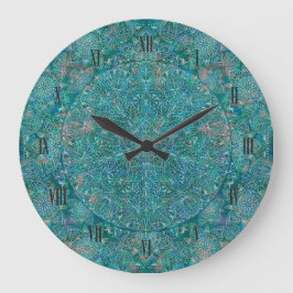 アラベスク文様 ターコイズメランジェベース GROßE WANDUHR