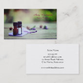 アロマボトルの写っているオシャレな VISITENKARTE (Vorne/Hinten)