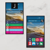 アンドロイド風 エンジニア名刺 VISITENKARTE (Vorne/Hinten)