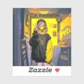 アーティストの部屋シール｜寿司娘 GenerativeAI Aufkleber (Blatt)