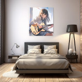 アートパネル Art Panel|ギターJK 寿司娘 GenerativeAI Leinwanddruck