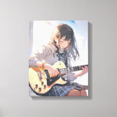 アートパネル Art Panel|ギターJK 寿司娘 GenerativeAI Leinwanddruck (Vorderseite)