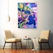 アートパネル Art Panel|ゲーセンJK 寿司娘 GenerativeAI Leinwanddruck