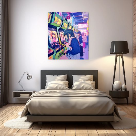 アートパネル Art Panel|ゲーセンJK 寿司娘 GenerativeAI Leinwanddruck