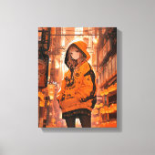 アートパネル Art Panel|ハロウィンカラー 寿司娘 GenerativeAI Leinwanddruck (Vorderseite)