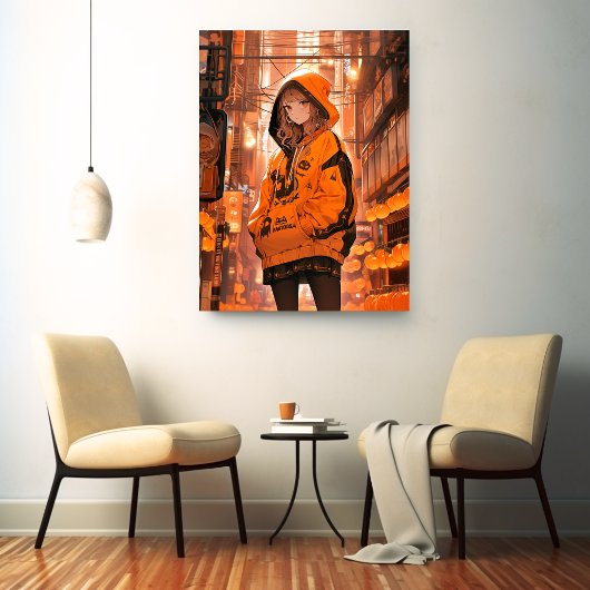 アートパネル Art Panel｜ハロウィンカラー 寿司娘 GenerativeAI Leinwanddruck