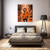 アートパネル Art Panel｜ハロウィンカラー 寿司娘 GenerativeAI Leinwanddruck