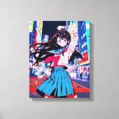 アートパネル Art Panel|今日もお疲れポーズ 寿司娘 GenerativeAI Leinwanddruck (Vorderseite)