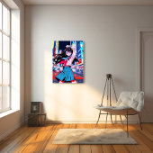 アートパネル Art Panel|今日もお疲れポーズ 寿司娘 GenerativeAI Leinwanddruck