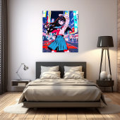 アートパネル Art Panel|今日もお疲れポーズ 寿司娘 GenerativeAI Leinwanddruck