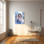 アートパネル Art Panel|寄り道JK 寿司娘 GenerativeAI Leinwanddruck