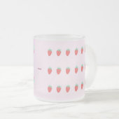 イチゴ柄がかわいい ピンク♡ MATTGLASTASSE (VorderseiteRechts)