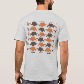 ウシとマガモ・タイルのテセレーション(BBL_BW) T-Shirt