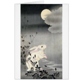 ウ と 月, 小 古 ギ Rabbit und Moon, Ohara Koson, Ukiyo-e