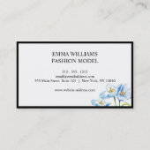 エレガントでシンプルな水彩の花 VISITENKARTE (Rückseite)