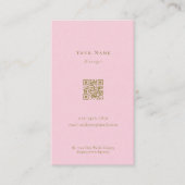 エレガントピンク QRコード付きの名刺 VISITENKARTE (Vorderseite)