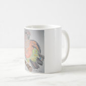 オウムパロット Rot-aufgeblähtes Papageienausdehnen Kaffeetasse (VorderseiteRechts)